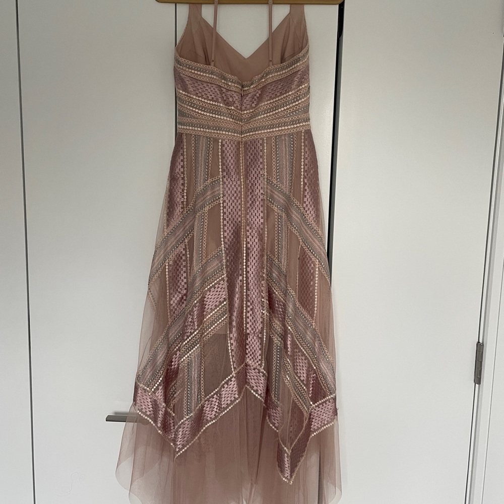 Elegant Pink Strappy Dress